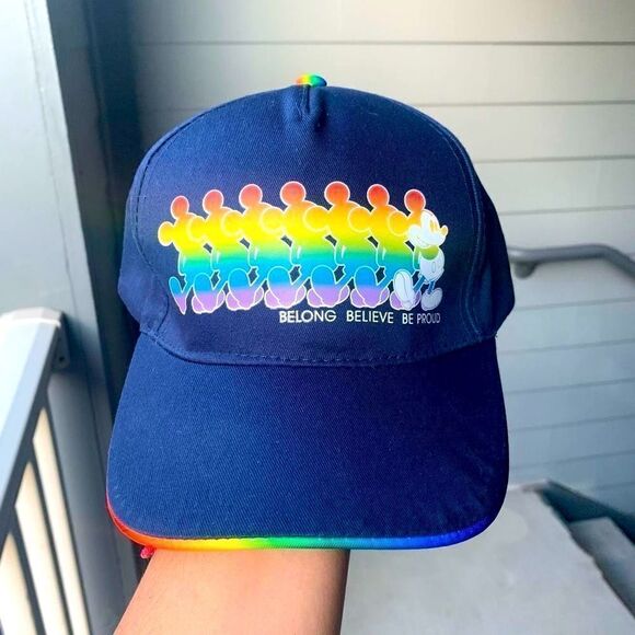 Disney Pride Mickey Mouse SnapBack Baseball Hat - Picture 1 of 3
